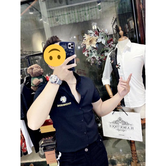 Áo Sơ Mi Đũi Nam Tay Ngắn Nhiều Màu Hot Trend.💖dainganstore💖 | BigBuy360 - bigbuy360.vn