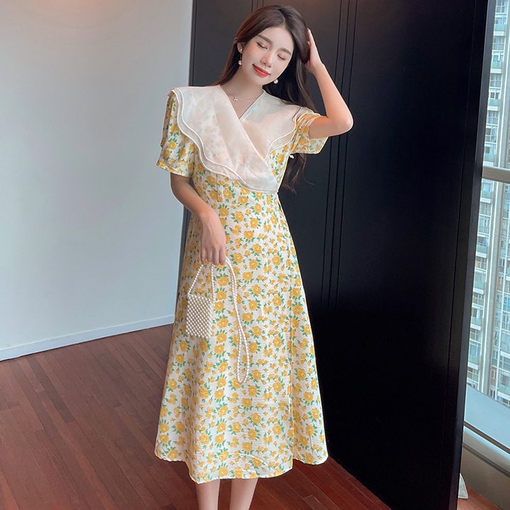 váy hoa nhí vintage đầm hồng đầm midi váy tiểu thư sang chảnh váy bầu mùa hè đầm bigsize nữ váy nữ xinh váy đi chơi đầm đi tiệc đầm nữ