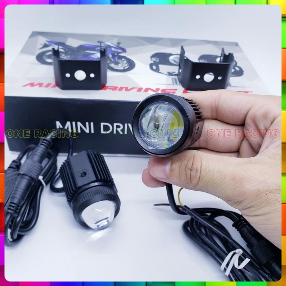 Đèn trợ sáng xe máy mini bi cầu led 20w siêu sáng loại 1Kèm pát gắn winner x vario sirius. bảo hành 