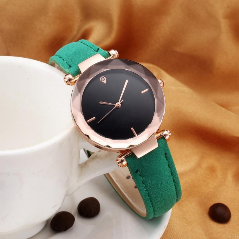 Đồng hồ nữ mặt tròn dây giả da thời trang | BigBuy360 - bigbuy360.vn