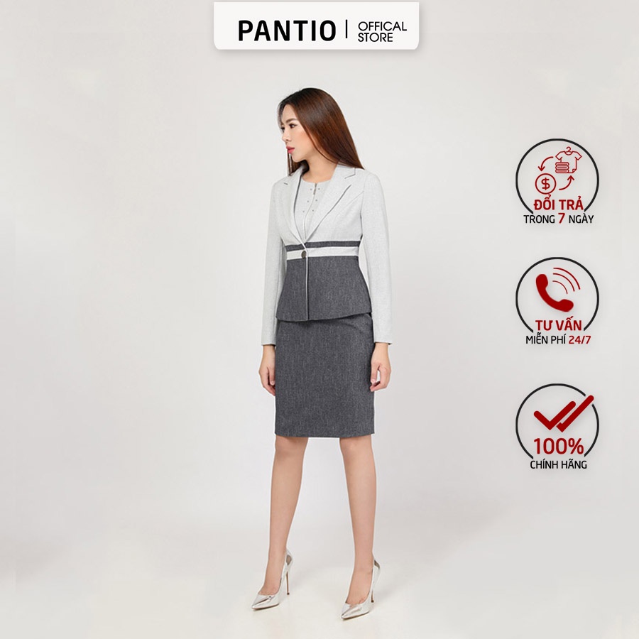 Áo vest nữ dáng ôm nhẹ phối hai màu BAV92116 - PANTIO