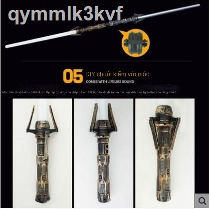 ◐ ●  ♨. Star Wars Lightsaber Thanh kiếm Laser Chữ thập Kính viễn vọng Phát sáng Trẻ em Đèn flash Gậy Đồ ch