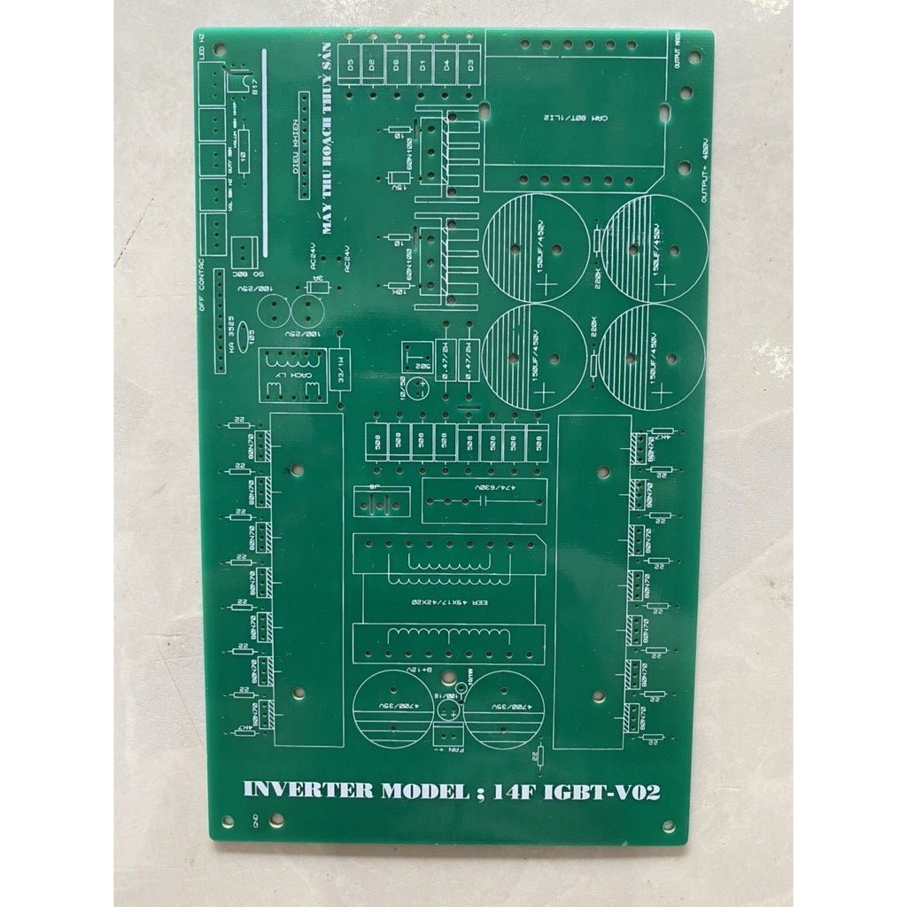 PCB bo mạch kích điện 14 fet đảo pha băm IGBT (sợi thủy tinh FR4)