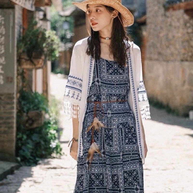 Áo cadigan boho tua rua nữ hàng Quảng Châu order