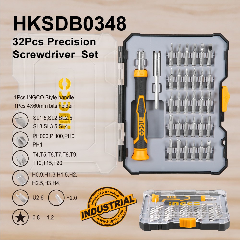 Bộ đầu vít nhỏ 32 món INGCO HKSDB0348