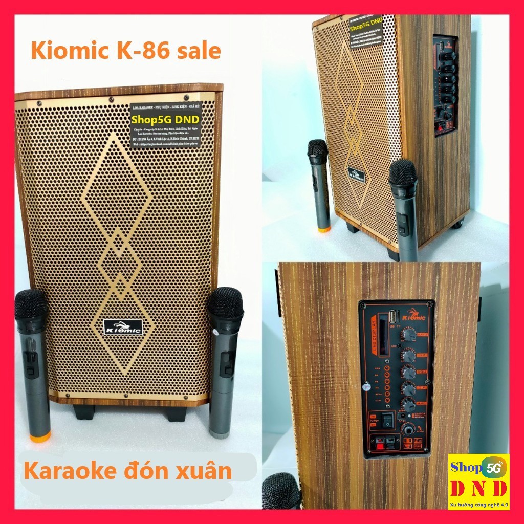 (Sale hè karaoke) Loa kéo di động Kiomic K86  vs J7 - Loa bán kẹo kéo - Loa karaoke gia đình 2 tấc