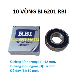 10 vòng bi 6201 RBI chất lượng cao
