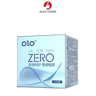 Bao cao su olo 0.01 zero ha for men siêu mỏng hộp 10 chiếc.