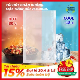 Túi Hút Chân Không Mặt Trơn B1D 26cmx38cm. Đóng Gói, Bảo Quản Mọi Loại Thực Phẩm. Gia Tăng Giá Trị SP. Hàng SGE Thailand