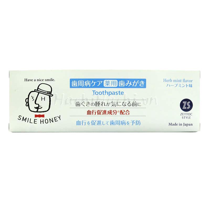 Kem đánh răng Zettoc vị bạc hà thảo mộc 120g - Hachi Hachi Japan Shop