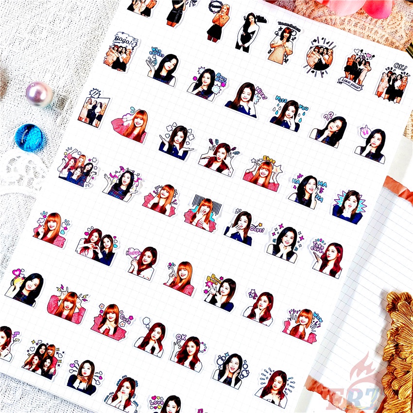 ★★★ Sticker Mini Hình BLACKPINK Q-1 Dán Trang Trí Nhật Ký ★★★ Bộ 48 Miếng Sticker Dán Trang Trí Thời Trang KPOP