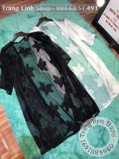 Áo choàng kimono ren đi biển