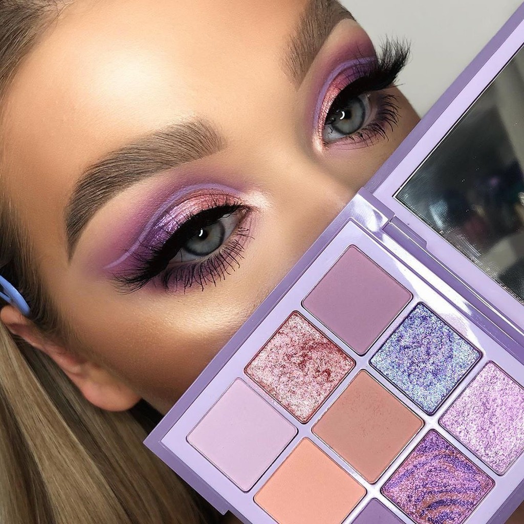 Bảng phấn mắt 9 màu xinh xắn tông màu tím phong cách pastel thời trang hàng nội địa Trung