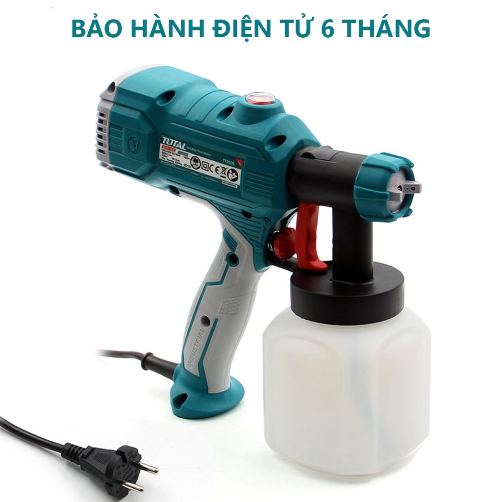 Máy phun sơn dùng điện TOTAL TT3506, điện thế 220-240V, công suất 450W, 380ml/phút, 800ml, dia 0.6/0.8mm, súng sơn điện