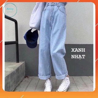 Quần jean ông rộng fom rộng unisex- quần bò ống rộng - hot trend 2021-chất đẹp giá rẻ nhất thị trường