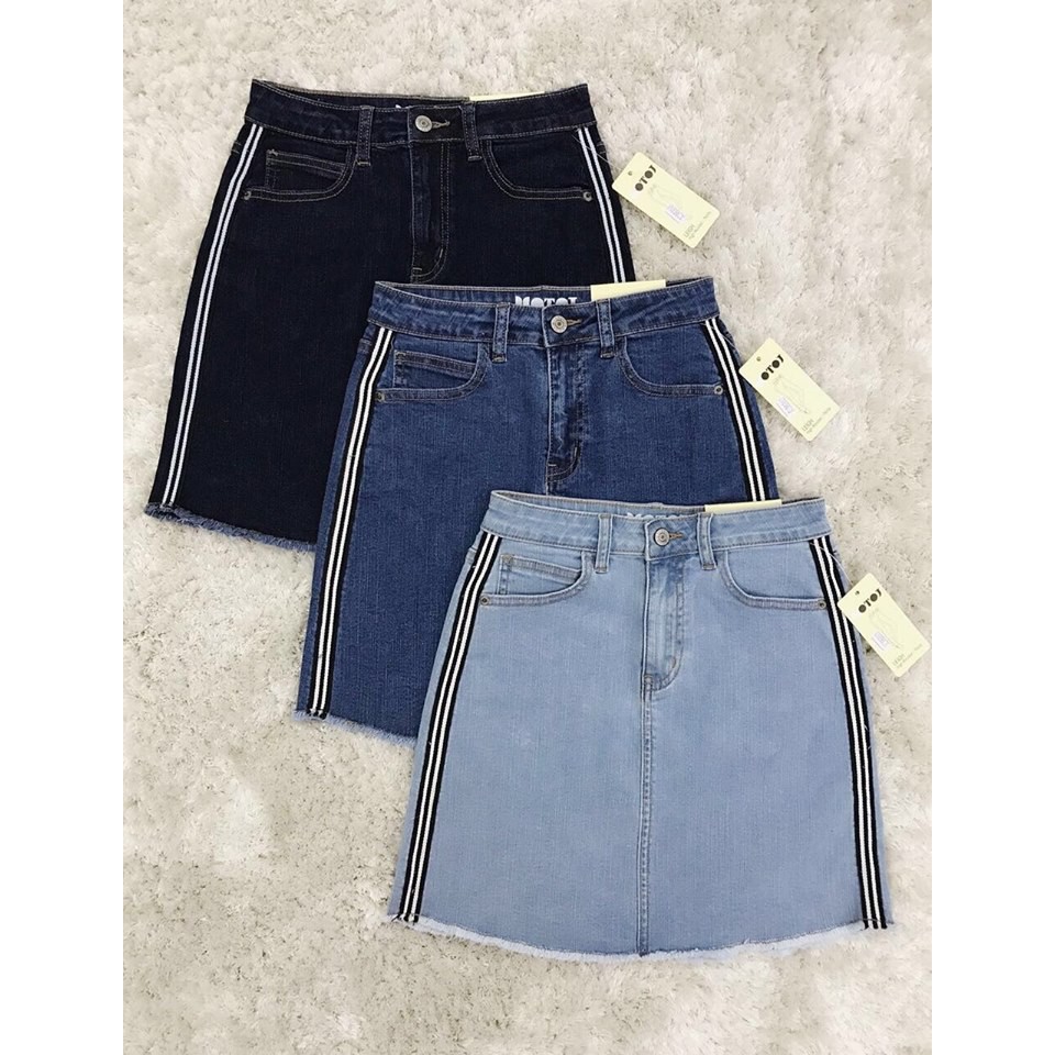 Váy jean phối 2 sọc trắng sườn hot - 2189moto1030 | BigBuy360 - bigbuy360.vn