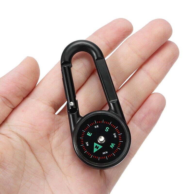 La Bàn Mini Hai Trong Một Móc Chìa Khóa Đa Năng Dùng Cho Leo Núi