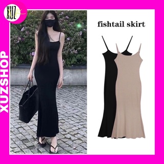 Đầm 2 dây ôm body dáng dài đuôi cá nhẹ sexy quyến rũ
