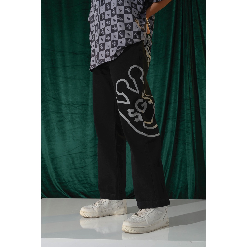 Quần dài local brand Straight Pants ClownZ x SGS ống suông rộng, unisex