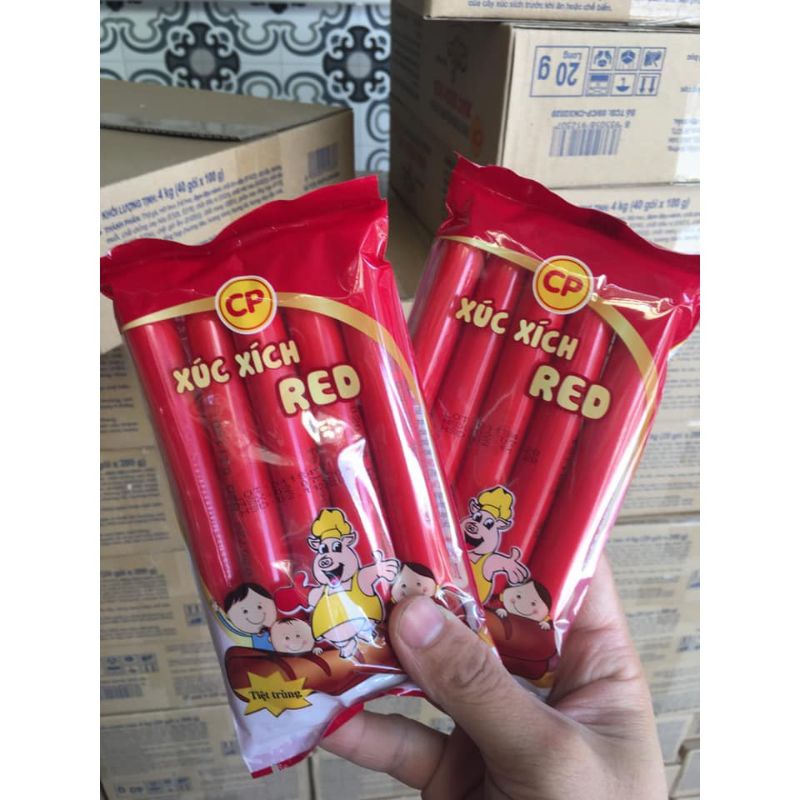 2 gói xúc xích CP 100gam date mới