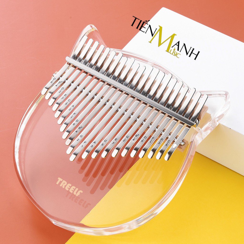 Đàn Kalimba Trong Suốt 21 Phím Treelf TF-21C Hình Mèo Acrylic TF21C - Chính Hãng