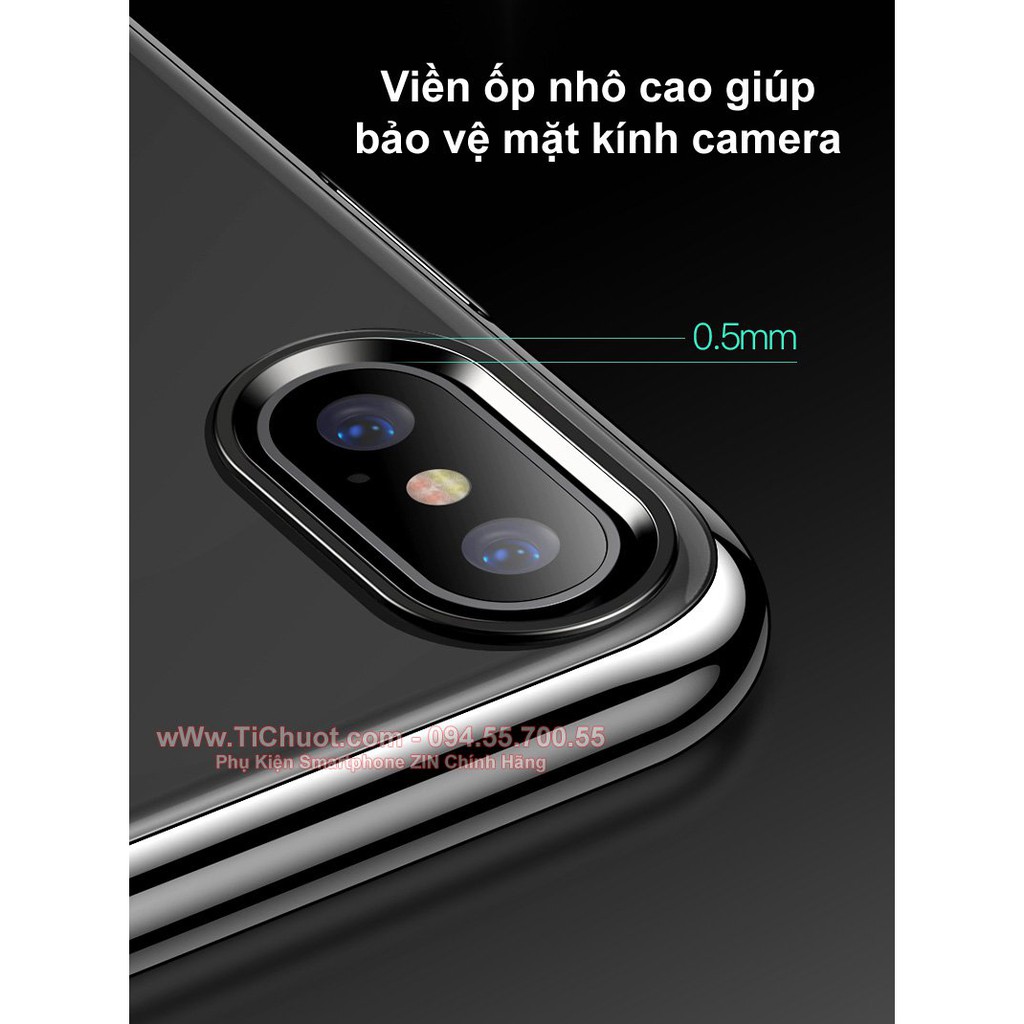 Ốp lưng iPhone XS MAX Totu Dẻo Viền Xi Màu