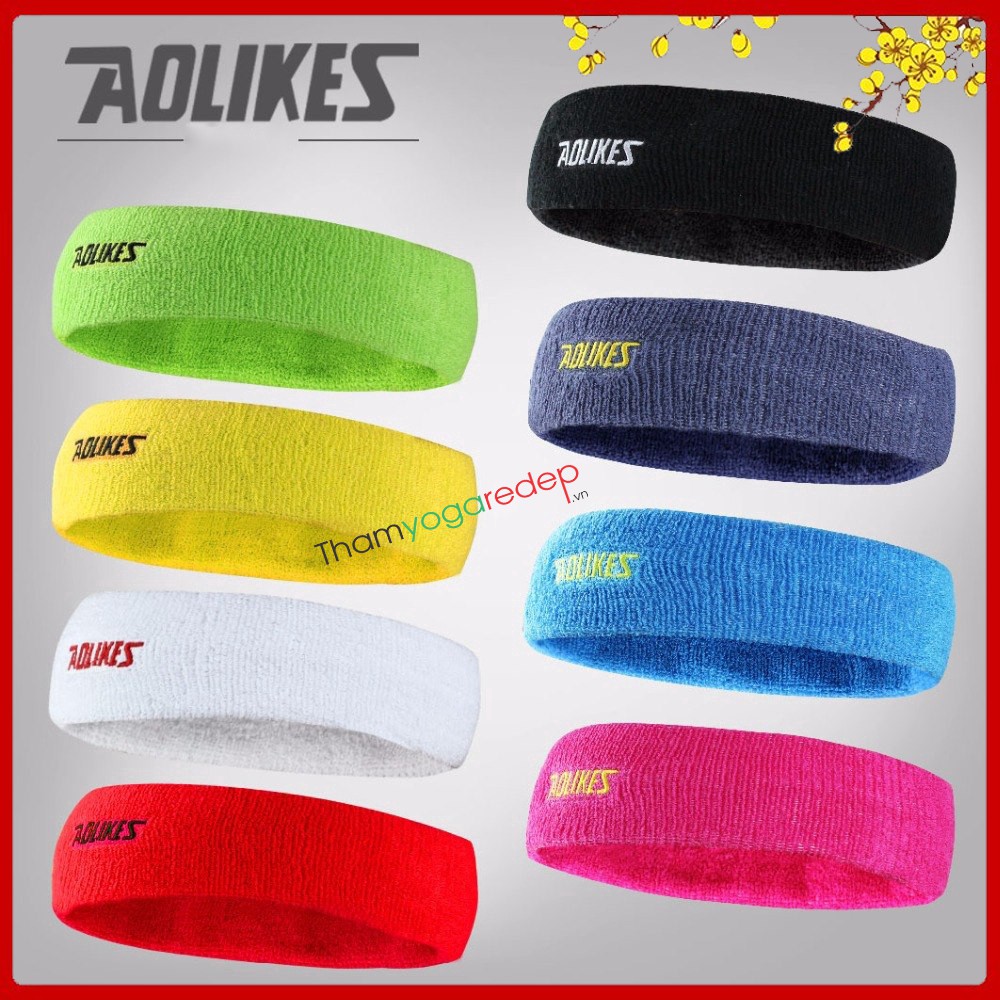 Băng Đô, Băng Trán Thể Thao Tập Yoga,Gym Thể Hình Chạy Bộ Tennis Thấm Mồ Hôi Headband Aolikes AL2108(bản lớn)