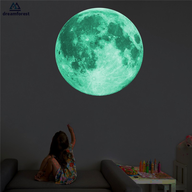 Miếng Dán Tường Dạ Quang Hình Mặt Trăng 3d 12cm/20cm | BigBuy360 - bigbuy360.vn
