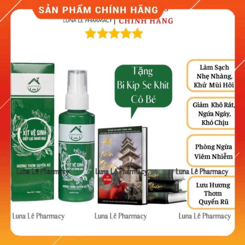 Xịt vệ sinh Diệp lục Nano Bạc chính hãng 100%