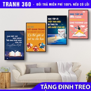 Tranh động lực treo tường trang trí văn phòng tranh slogan khẩu hiệu tranh truyển cảm hứng chất liệu vải canvas có khung