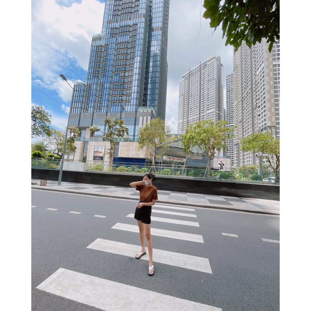 &lt;Siêu HOT&gt; Quần Short Lưng Cao Vải Kaki Cotton Thời Trang Năng Động Cá Tính Cho Nữ