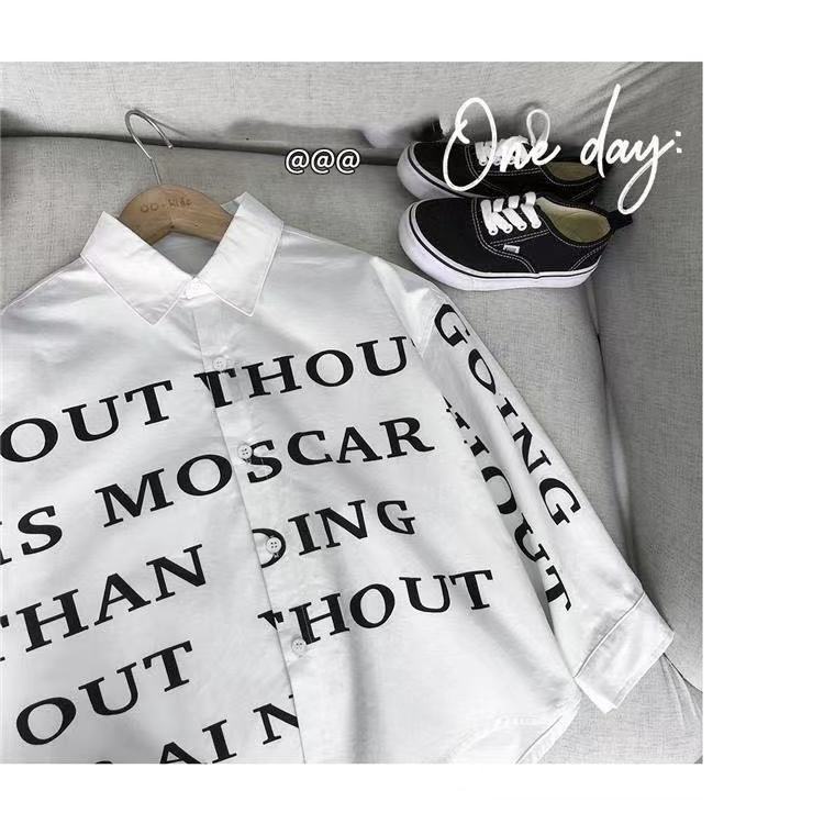 Áo sơ mi trắng dài tay phong cách Hàn Quốc thời trang 2021 mới cho bé trai