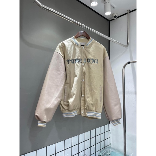 ÁO BOMBER TAY DA VÒNG TRÒN 2 MÀU