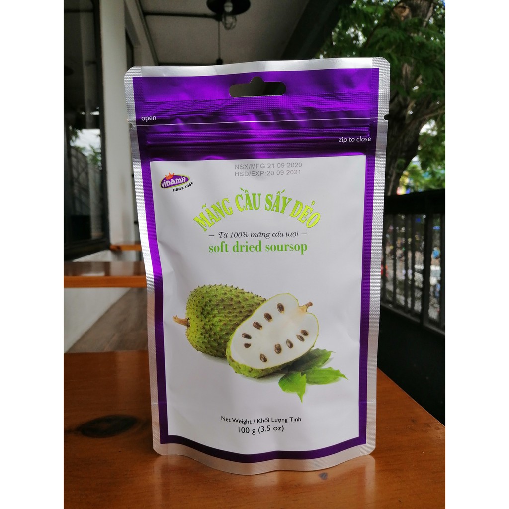 Mãng cầu sấy dẻo Vinamit 100g mãng cầu ngon mềm dẻo