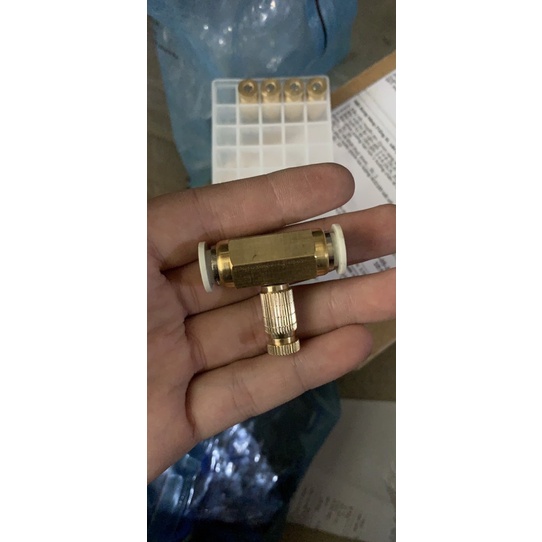 Bét phun sương làm mát bằng đồng chân nối tiếp ống 8mm