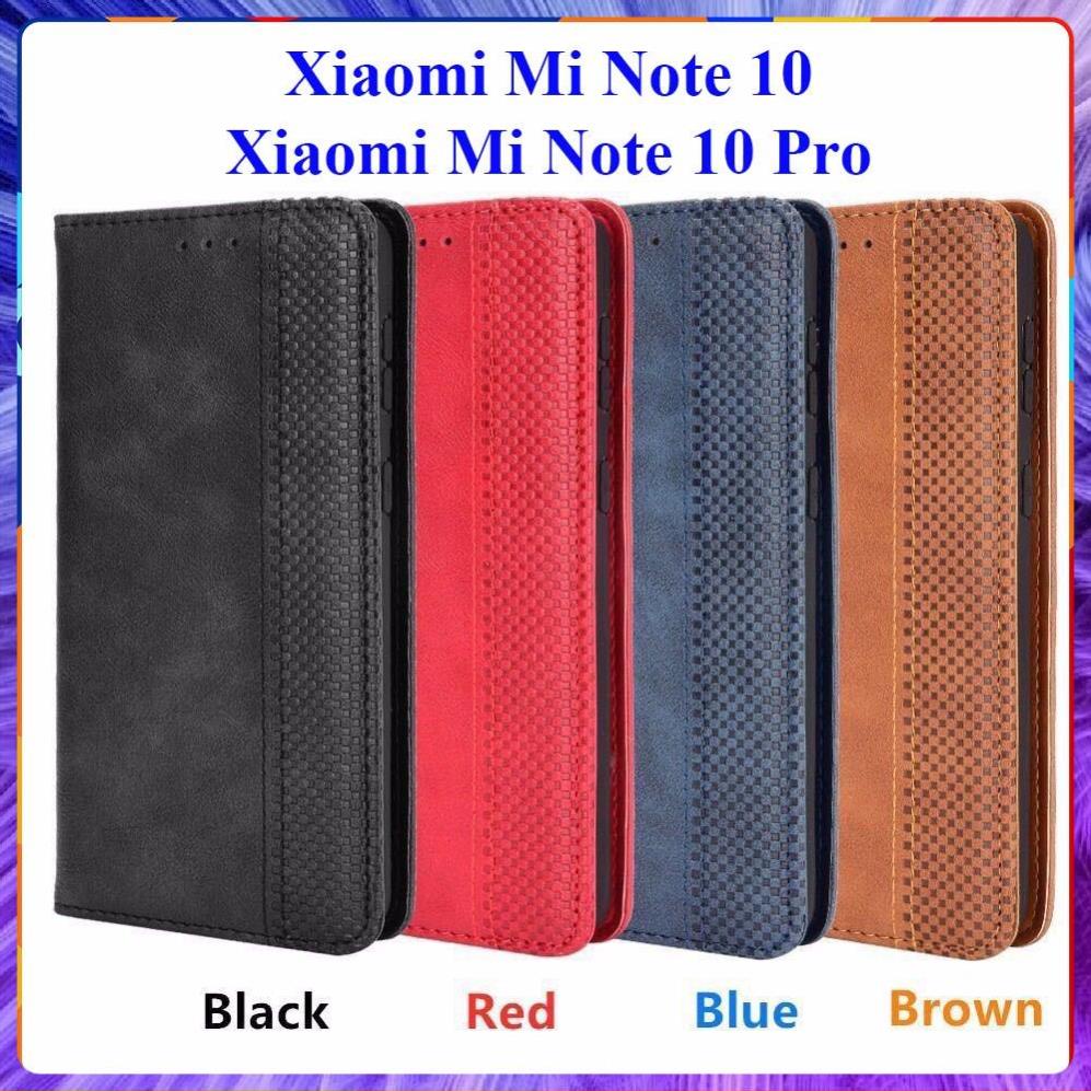 Bao da dạng ví Xiaomi Mi Note 10 / Mi Note 10 Pro (cam kết xịn) hit nam châm, ngăn đựng thẻ tiền tiện lợi