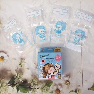 Túi trữ sữa SUNMUM 3 khoá zip chính hãng - xuất xứ Thái Lan