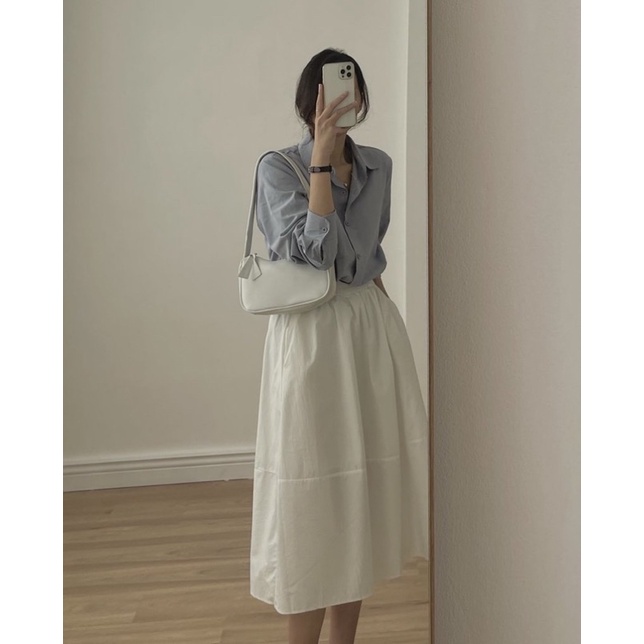 Chân váy trắng dài Nutcloset