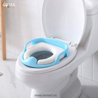 Ghế ngồi thu nhỏ bồn cầu có đệm cho bé