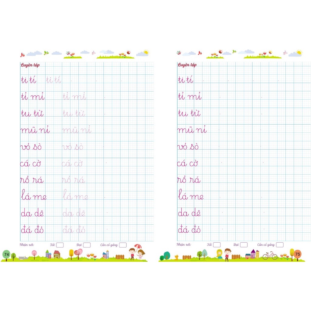 Sách : Vở tập viết trọn bộ cho bé vào lớp 1