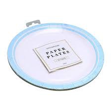 Đĩa giấy dùng một lần 23cm Màu Xanh 10 cái mỗi bộ Uncle Bills YT0066