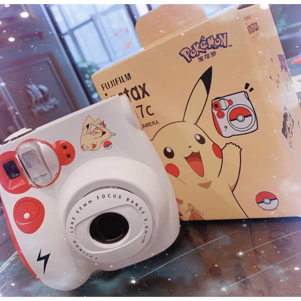 Máy chụp ảnh lấy ngay fujifilm instax mini 7c x pikachu bản giới hạn chính hãng