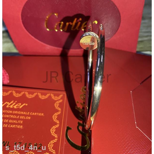 TỰ NHIÊN Vòng đeo tay Cartier JUSTE UN CLOU đính kim cương giả thời trang mới 2021