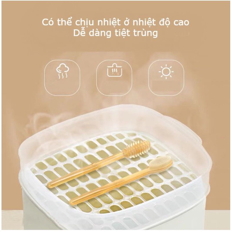 Set Rơ Lưỡi , Bàn Chải Đánh Răng Silicon Siêu Mềm Mại An Toàn Cho Bé