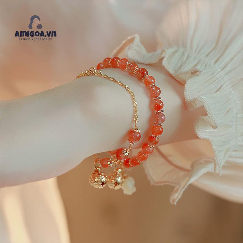 ✨✨Vòng Tay Mặt Chuông Vàng Phong Cách Dân Tộc Niche Quà Tặng Đặc Biệt