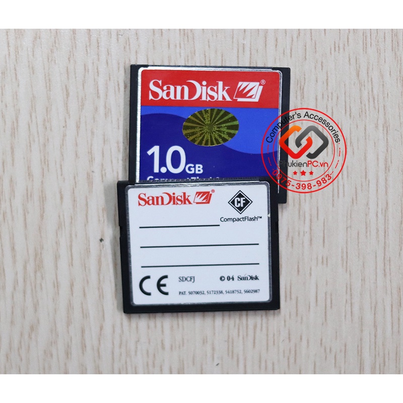 Thẻ nhớ CF Card 1GB hãng SANDISK cho máy CNC công nghiệp