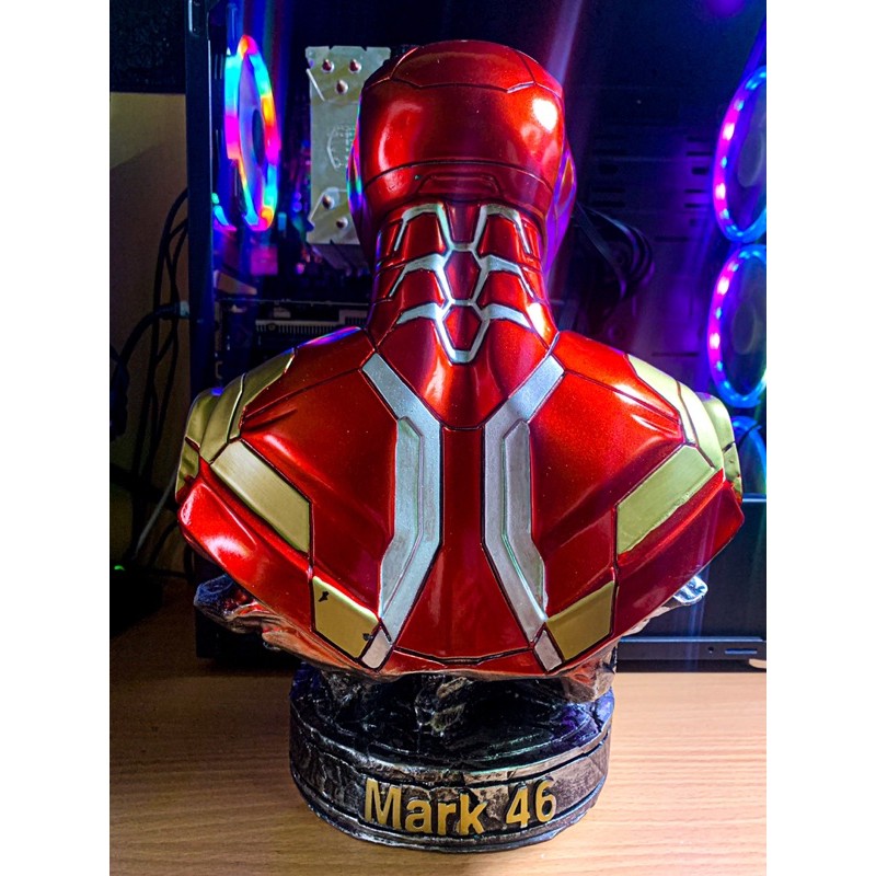 Mô hình tượng bán thân Iron Man Tony Stark MK46 cao 36cm tỷ lệ 1/2