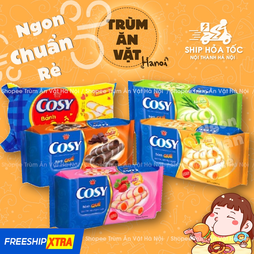 Bánh quế Cosy nhiều vị gói 132g [Trùm ăn vặt Hà Nội]
