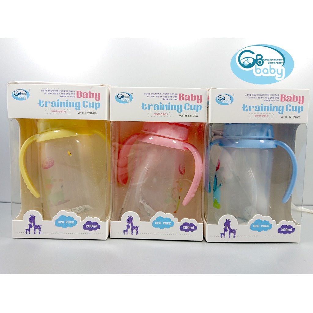 Bình tập uống nước Chim Cánh Cụt GB-Baby 260ML Chính Hãng