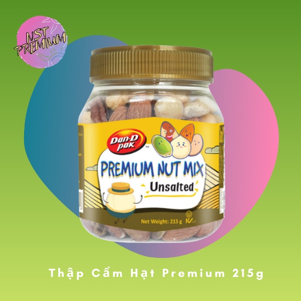 [Rẻ Vô Địch] Thâp cẩm hạt 215g Preminum Nut Mix Dan D Pak